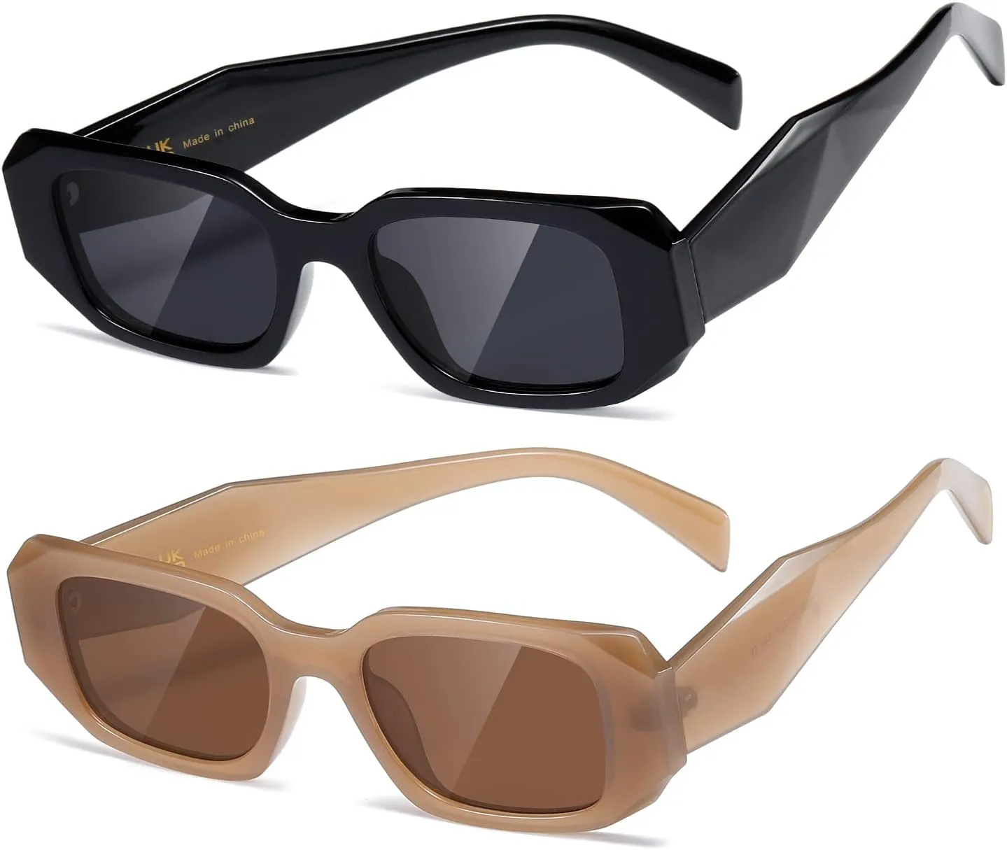 kimorn Rectangle Sunglasses for Women Men Trendy Retro Trendy Sun Glasses 90’s Vintage Square Frame K1307