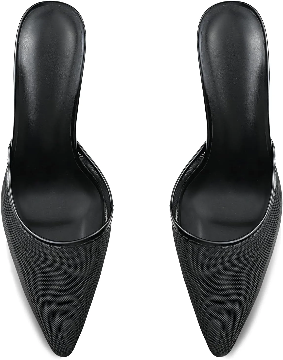 Kitten Heels for Women Pointed Toe Heels Studded Slip On Bow Heels Mules Faux Suede Sandals Kitten Heel Pumps