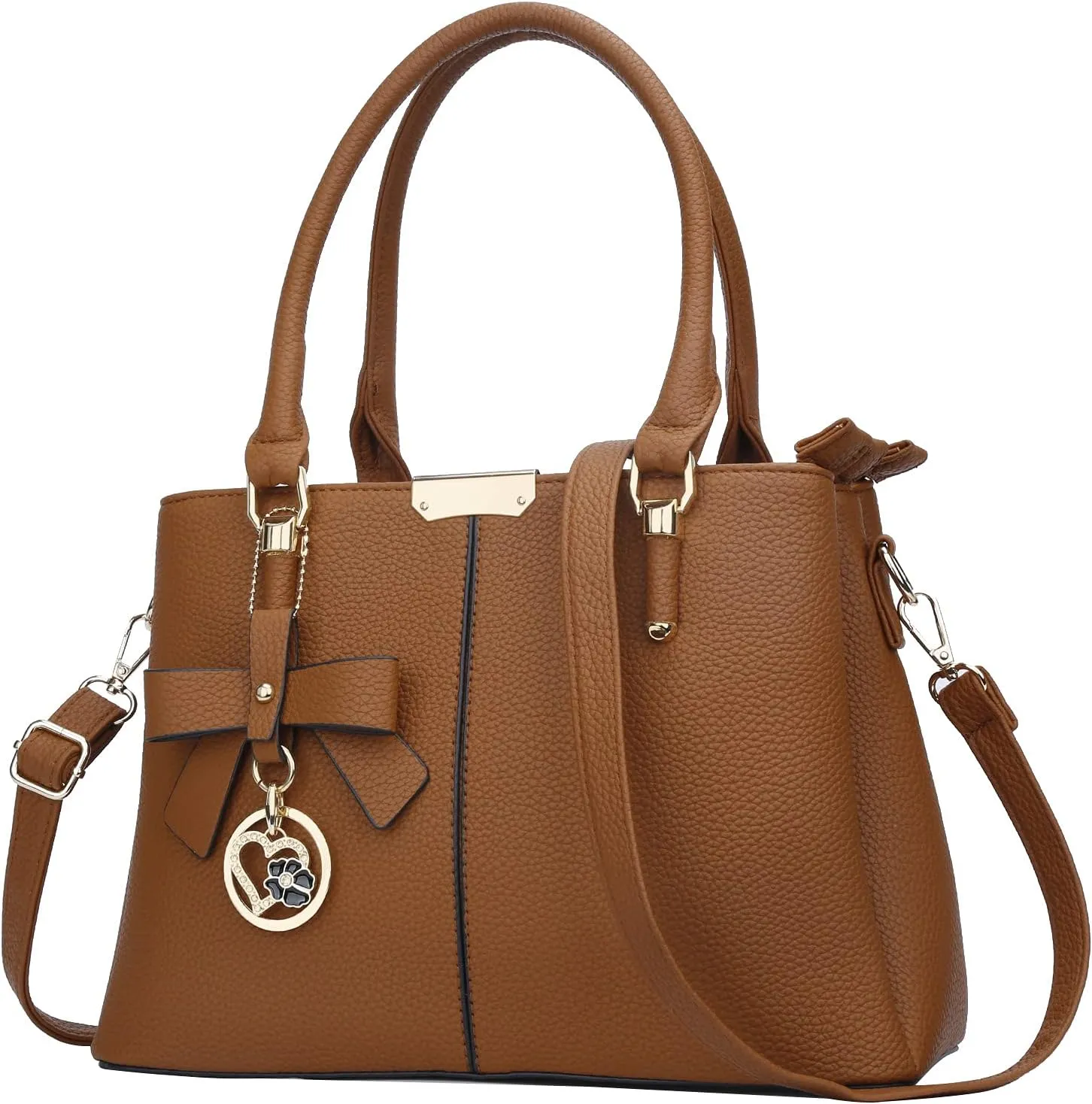 KKXIU 3 Zippered Compartments Purses and Handbags for Women Top Handle Satchel Shoulder Ladies Bags