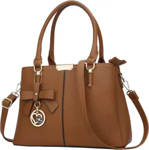 KKXIU 3 Zippered Compartments Purses and Handbags for Women Top Handle Satchel Shoulder Ladies Bags