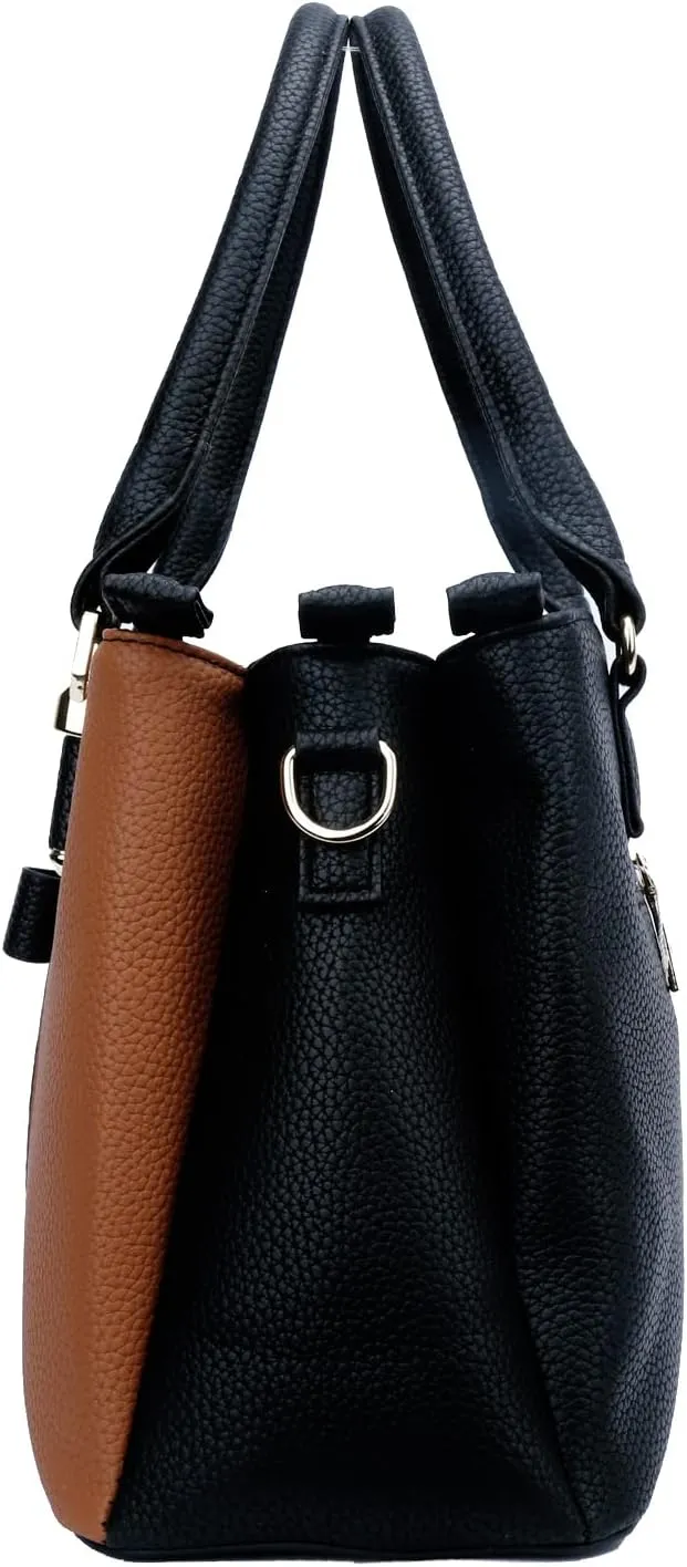 KKXIU 3 Zippered Compartments Purses and Handbags for Women Top Handle Satchel Shoulder Ladies Bags