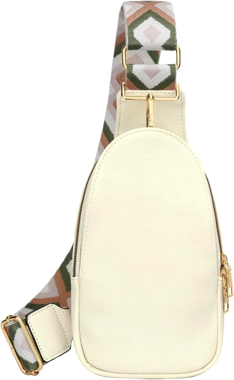 KKXIU Fashion Small Sling Bag for Women Leather Fanny Packs Chest Crossbody Cell Phone Bag Shoulder Travel Purse Gifts for Teenager (B-White)