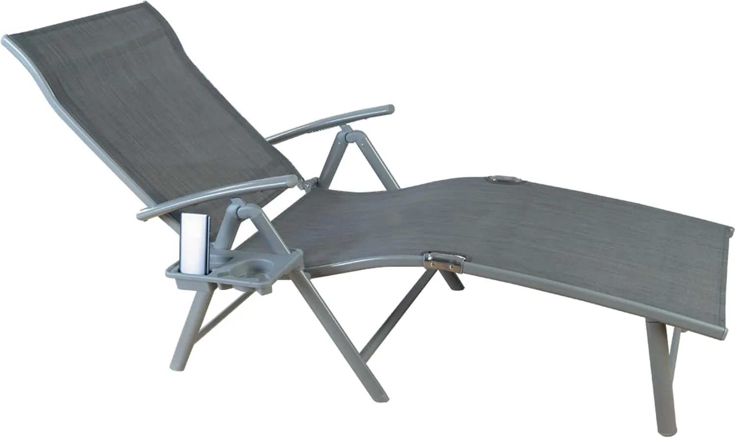 Kozyard Cozy Aluminum Reclining Lounge Chair (1 Pack, Grey)