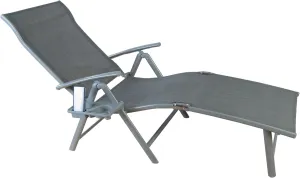 Kozyard Cozy Aluminum Reclining Lounge Chair (1 Pack, Grey)