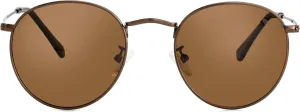 Kursan Small Round Metal Polarized Sunglasses for Men Women Mirrored Lens Classic Circle Sun Glasses