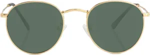 Kursan Small Round Metal Polarized Sunglasses for Men Women Mirrored Lens Classic Circle Sun Glasses