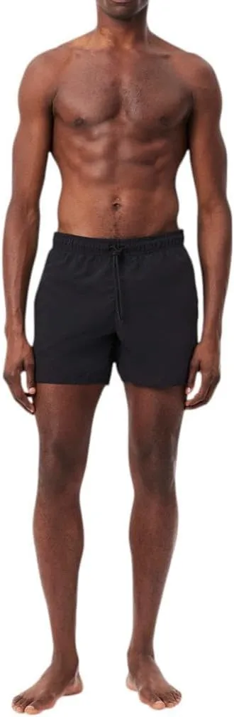 Lacoste Men's Solid Elastic Waist Swim Trunks