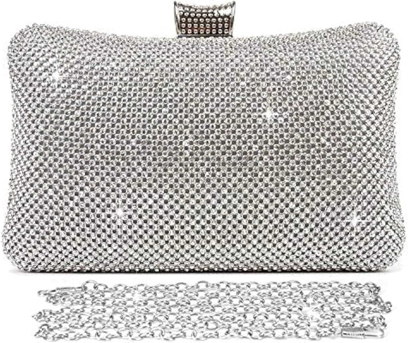 Ladies Sparkly Rhinestones Evening Clutches Women's Crystal Diamante Evening Bag Prom Wedding Handbag Party Purse