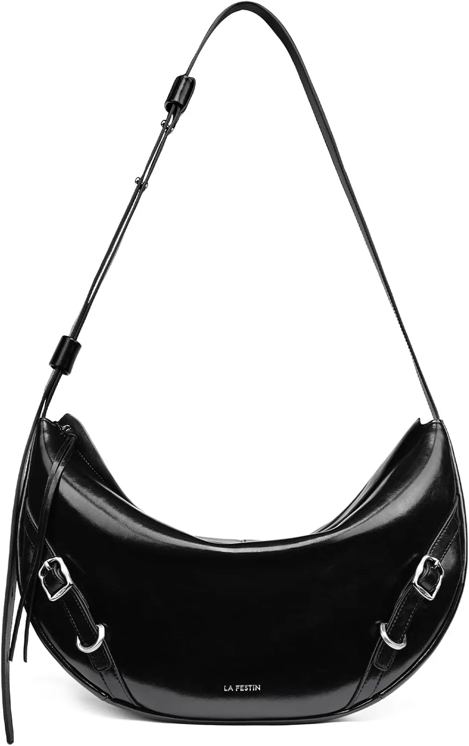 LA'FESTIN Leather Tote Bag For Women, Large Size Hobo Shoulder Purse With Adjustable Strap, Zipper Close Crossbody Bag