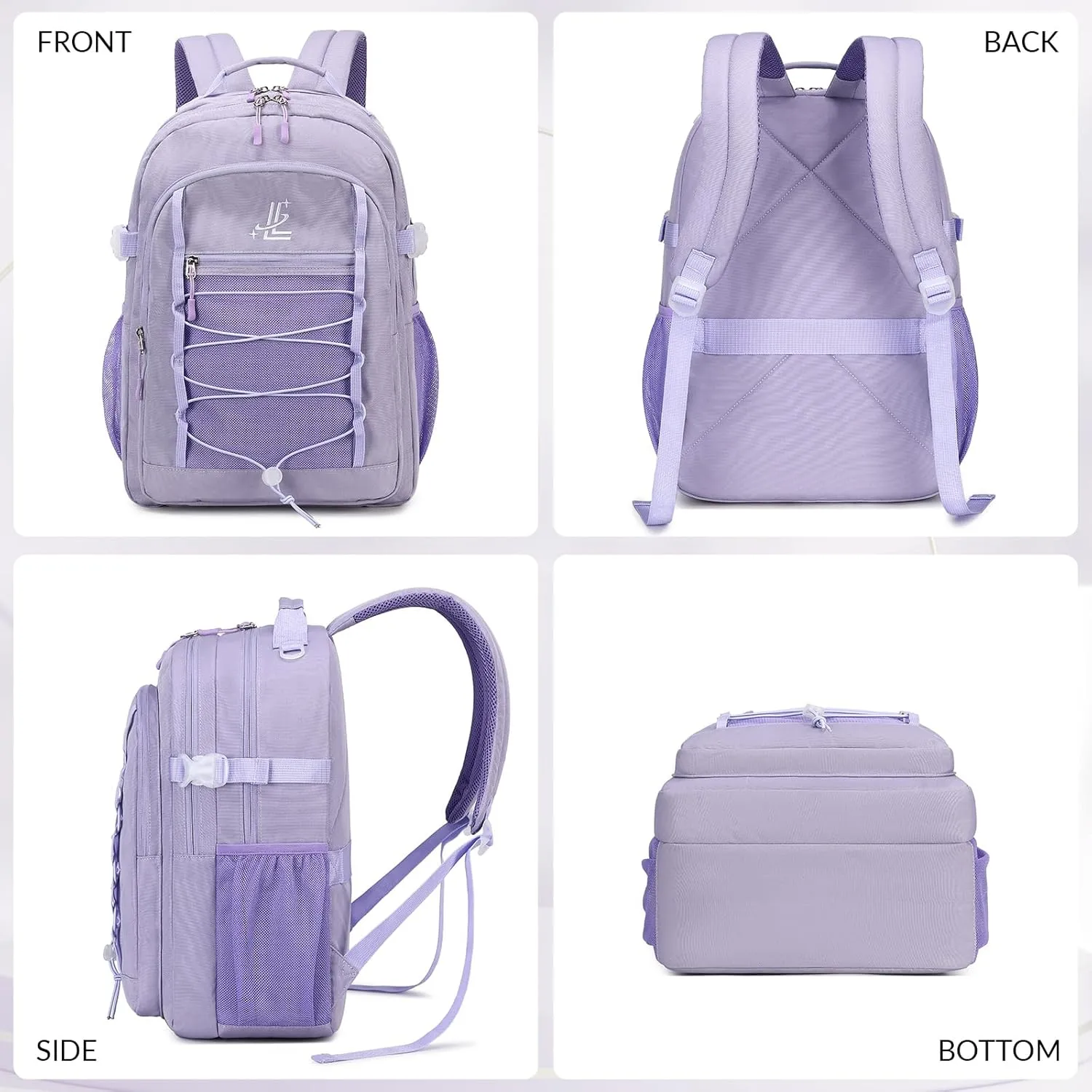 Lanola Student Teens Bookbags Business Travel Durable Water Resistant Backpack School bags College for Women & Men - Beige