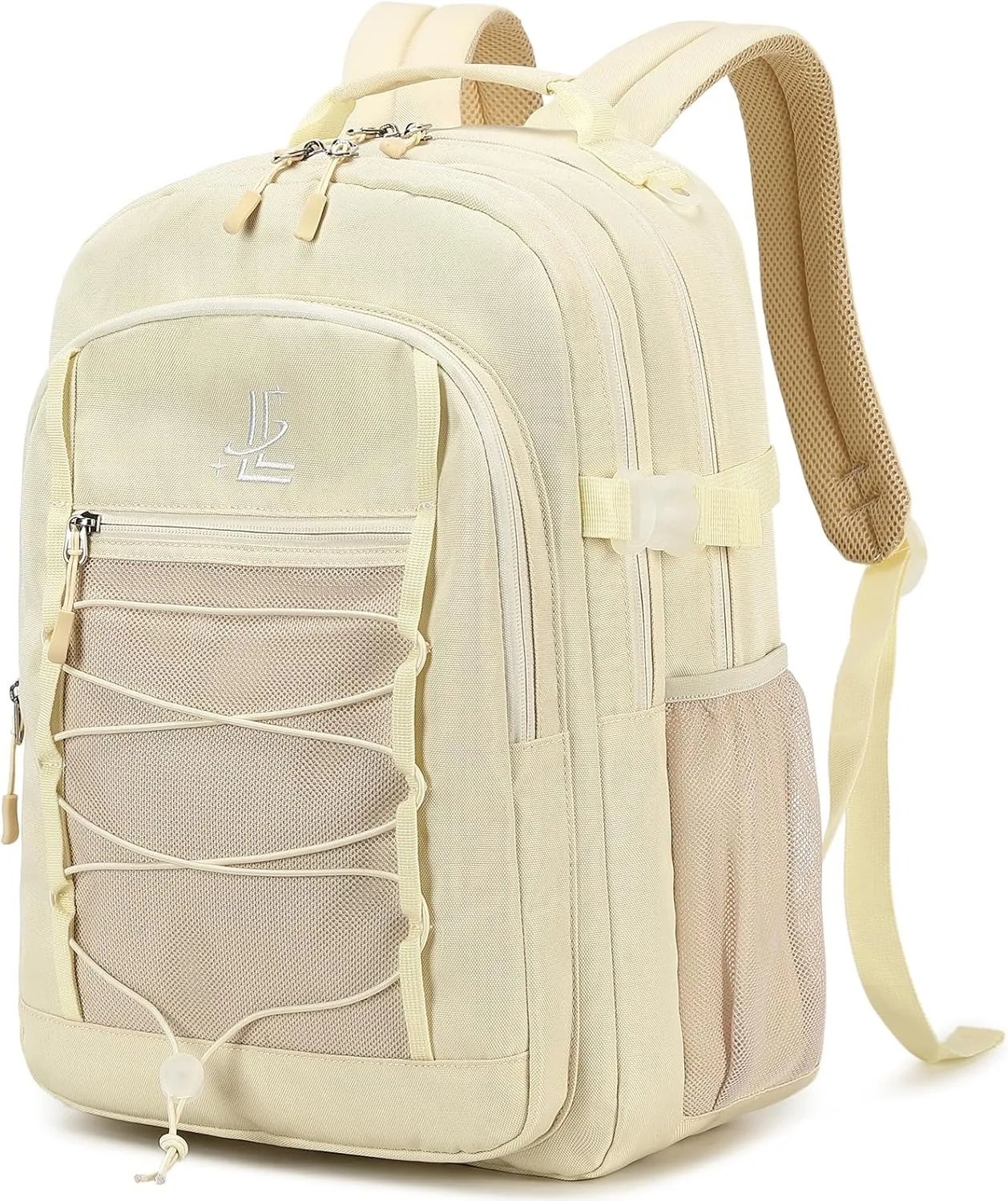 Lanola Student Teens Bookbags Business Travel Durable Water Resistant Backpack School bags College for Women & Men - Beige