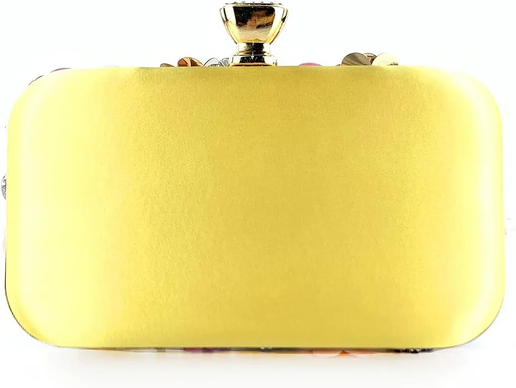 Lanpet Women Clutches Flower Evening Handbag Chain Strap Shoulder Bag