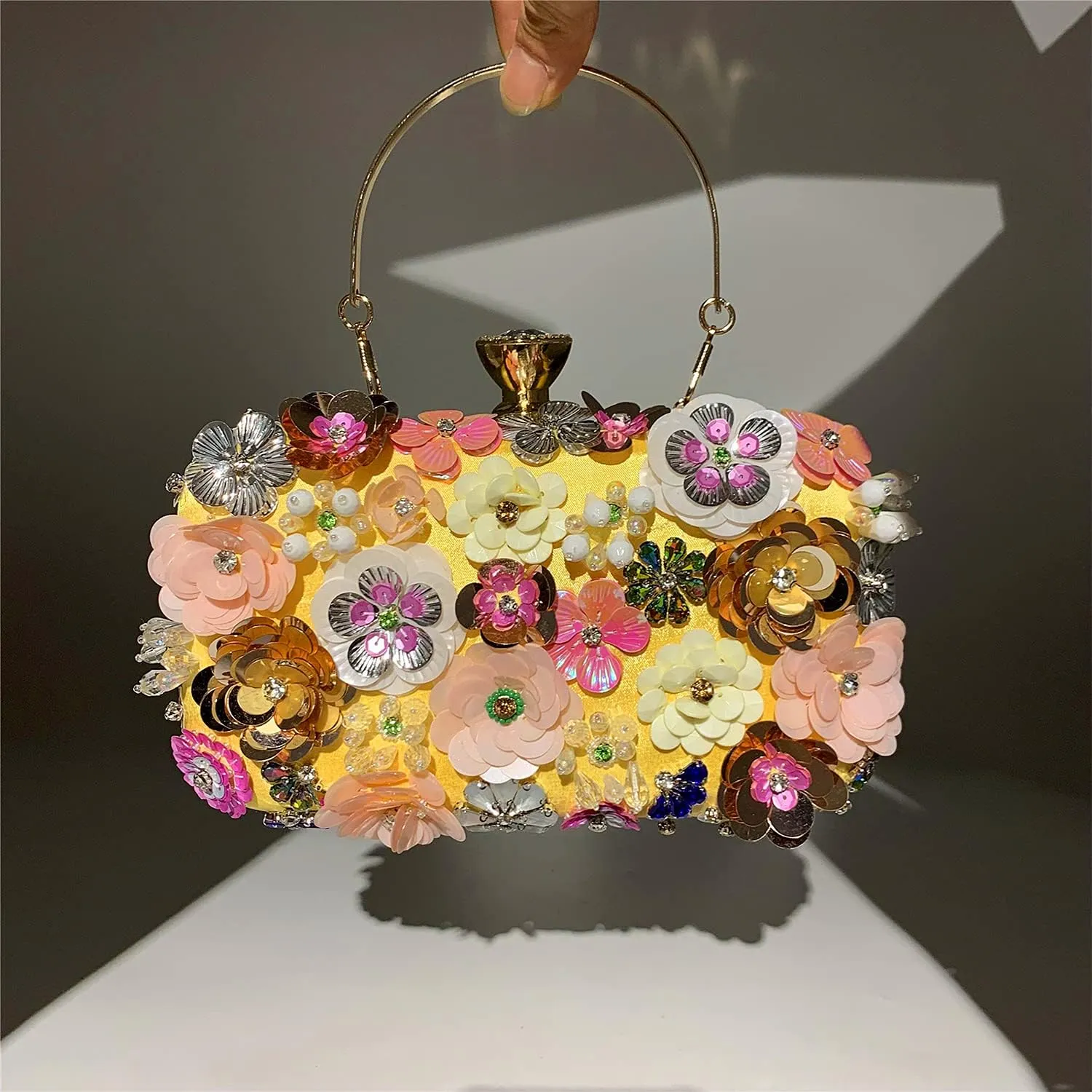 Lanpet Women Clutches Flower Evening Handbag Chain Strap Shoulder Bag