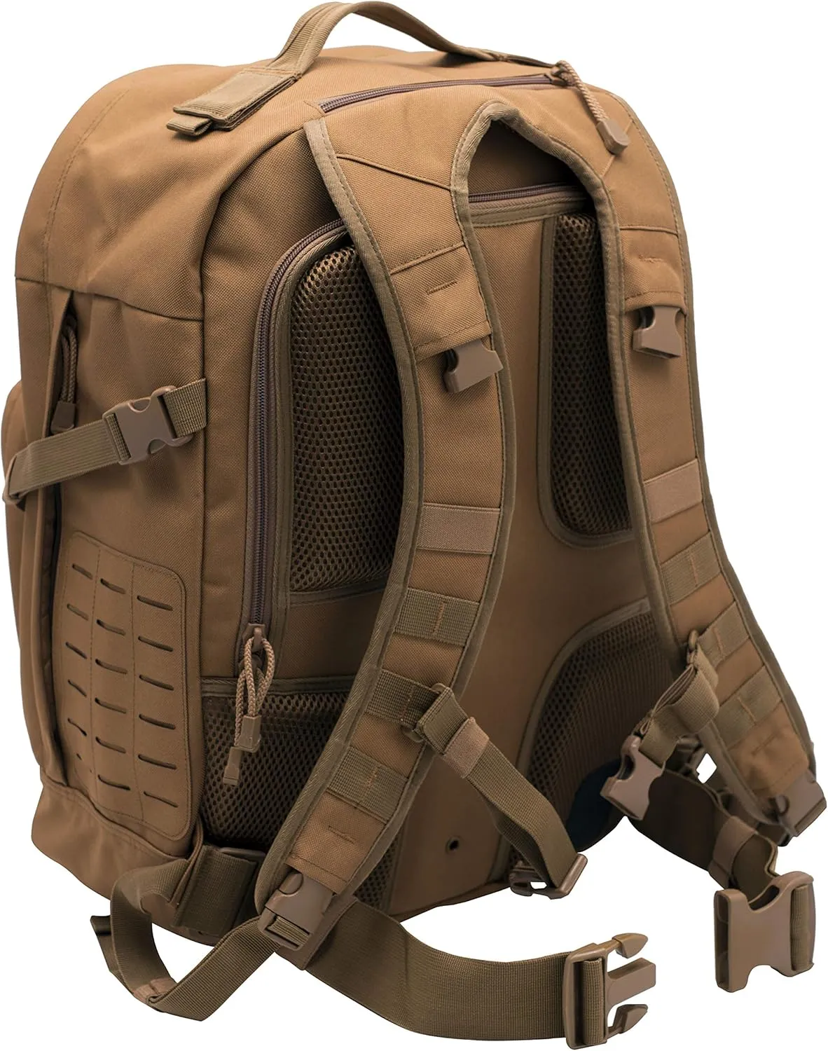 LAPG Atlas 24 Hour Tactical Backpack for Men & Women, Large Hiking Camping Bug Out Backpack, Combat Survival Gear Bag, Coyote