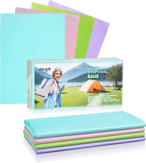 Large Adult Diaper Disposable Bags 12 x17 In, 100 Pcs Opaque Personal Disposal Bag Extra Thick Secure Closure, Odor Control Discreet for Diapers Incontinence Pads Sanitary Product Disposal