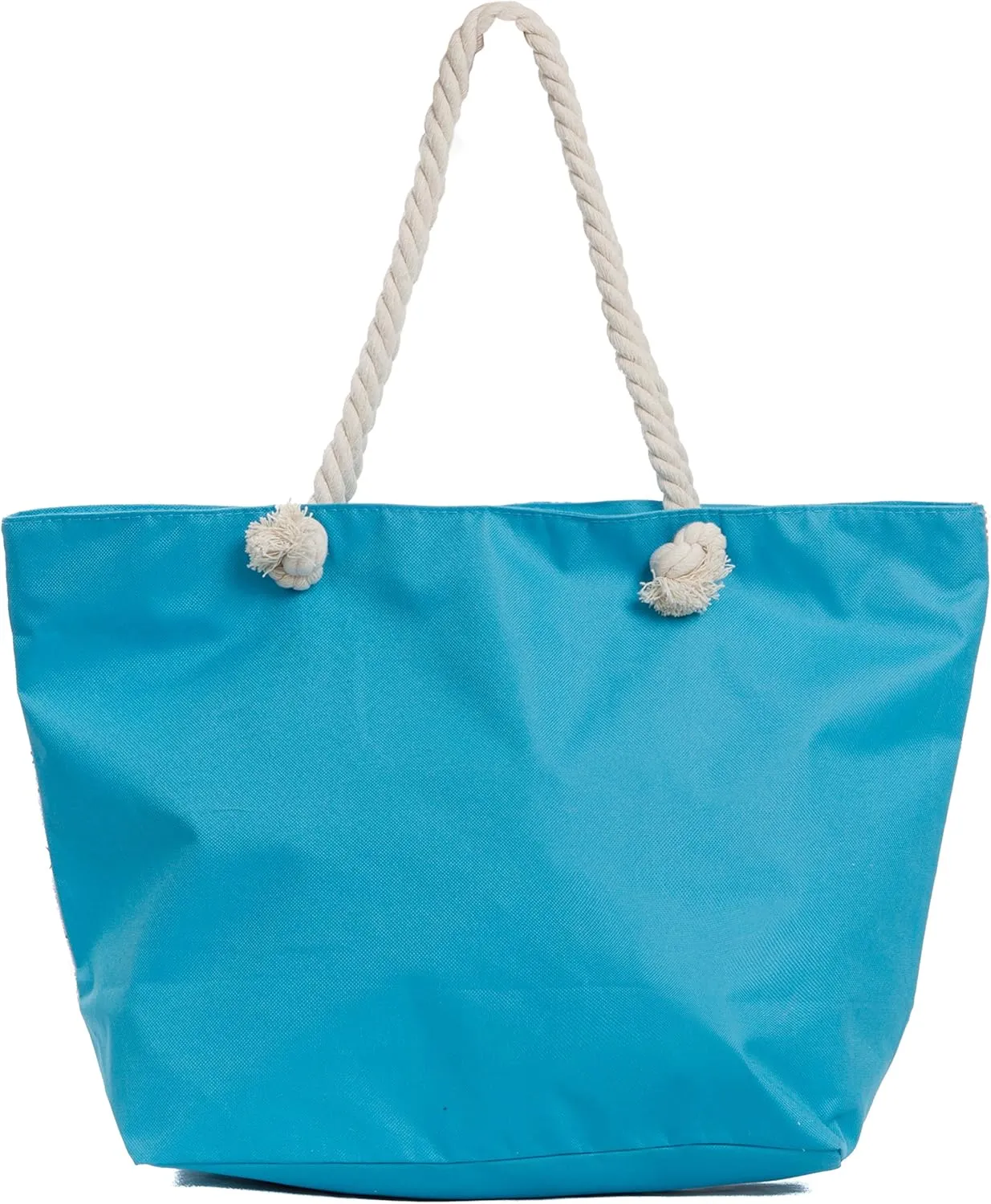 Large Beach Tote Bag, Top Zipper Boat Bag