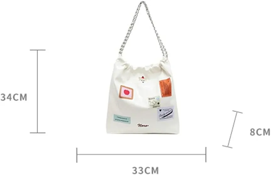 Large Hobo Bags for Women Trendy Cute Tote Bag Aesthetic Designer Purses for Women PU Leather Shoulder Bag with Chain