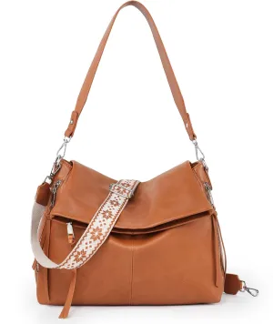 Large Hobo Crossbody Bags for Women Vegan Leather Handbags Purses for Women Tote Purse Shoulder Bag with Wide Strap