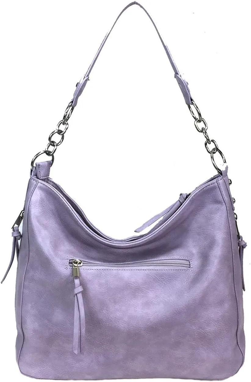 Laser Cut Bling Hobo fashion CCW Bag Faux Leather Concealed Carry Purse