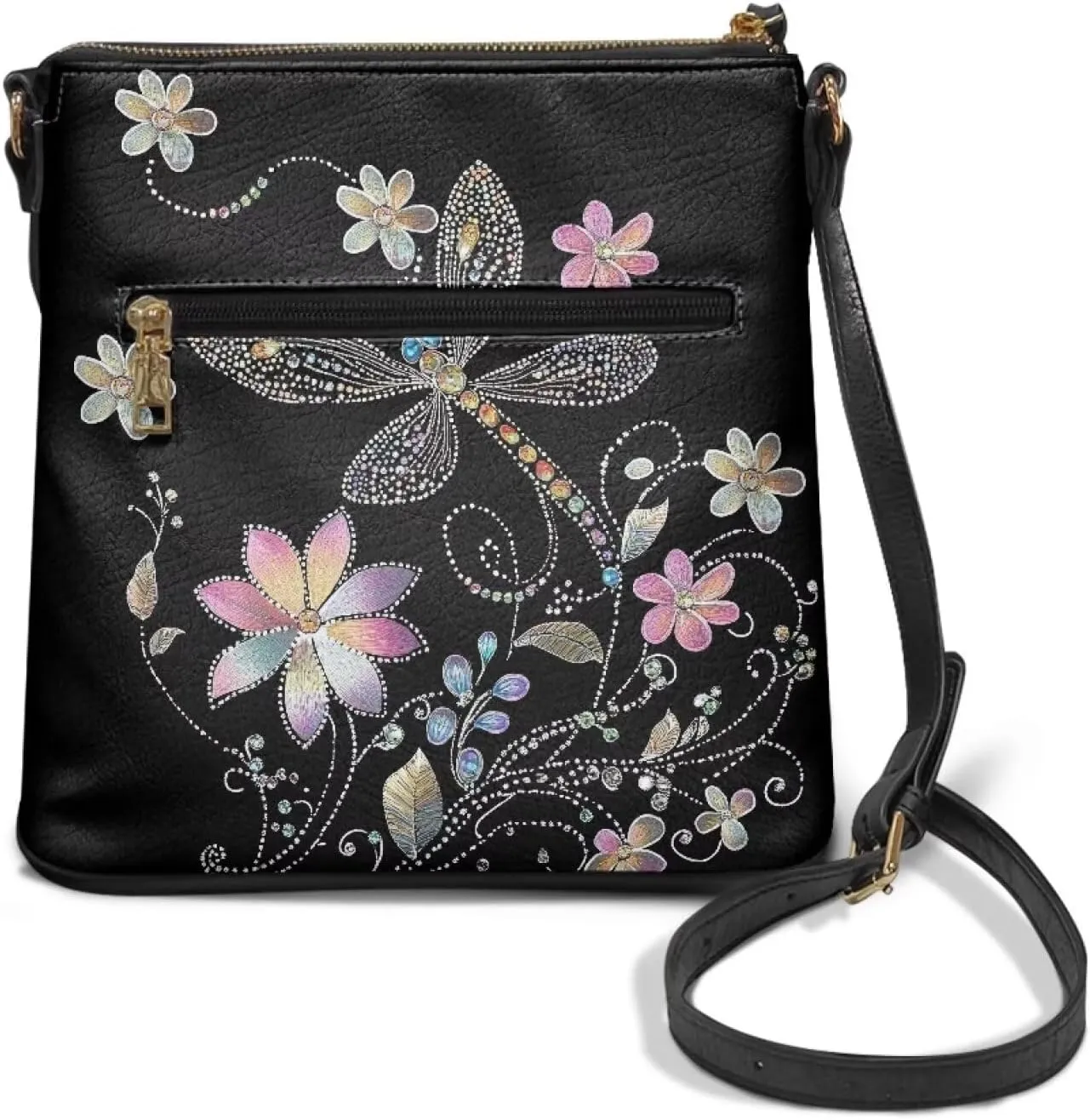Leather Crossbody Hobo Purses for Women, Ladies Shoulder Bags Handbags Sling Messenger Bag