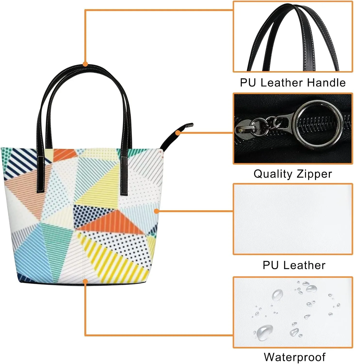 Leather Handbags Women's Crossbody Handbags Work Tote Bags for Women Coach Handbags Tote Bag with Zipper.