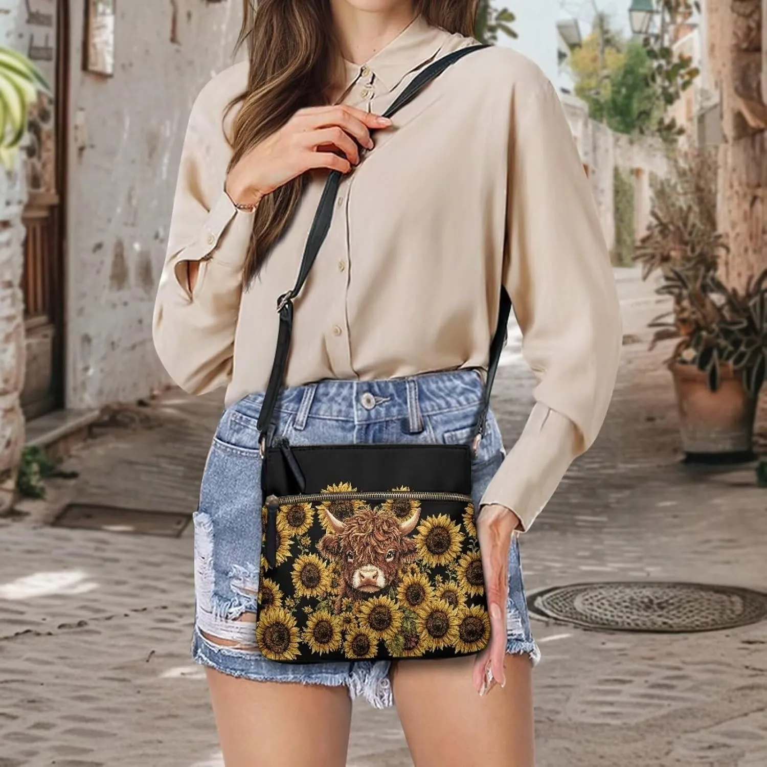 Leather Shoulder Bag for Women Large Crossbody Handbag Sling Hobo Bag with Adjustable Strap for Business Dating