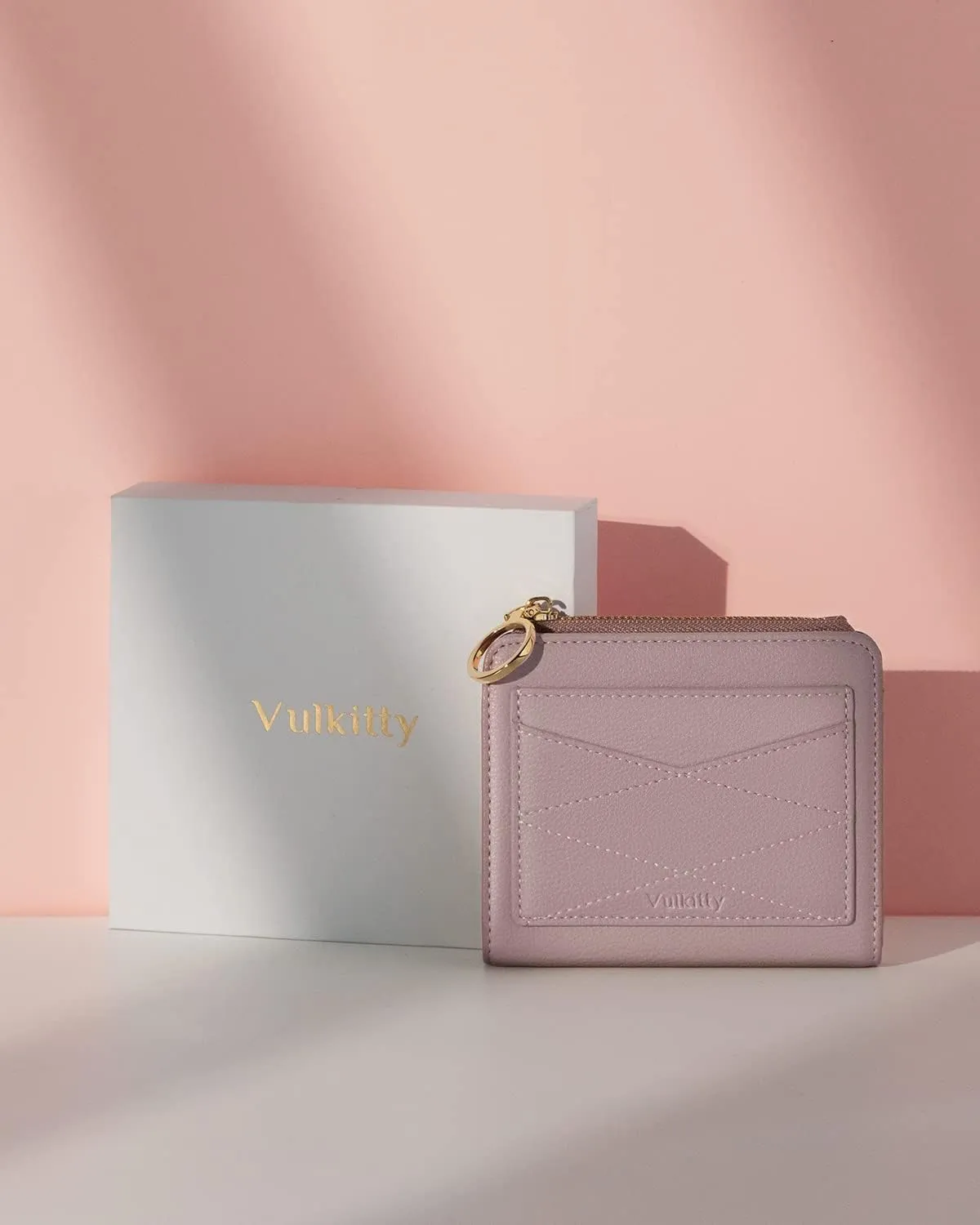 Leather Wallet for Woman RFID Blocking Bifold Small Compact Wallets Zipper Pocket Purse Large Capacity Card Hold Case with ID window