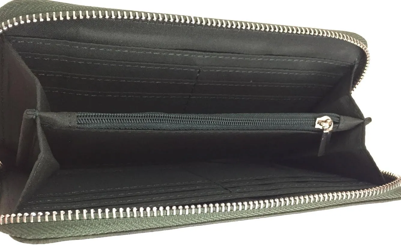 Leatherette Triple Compartments Satchel Purse and Wallet Set