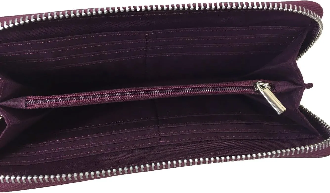 Leatherette Triple Compartments Satchel Purse and Wallet Set