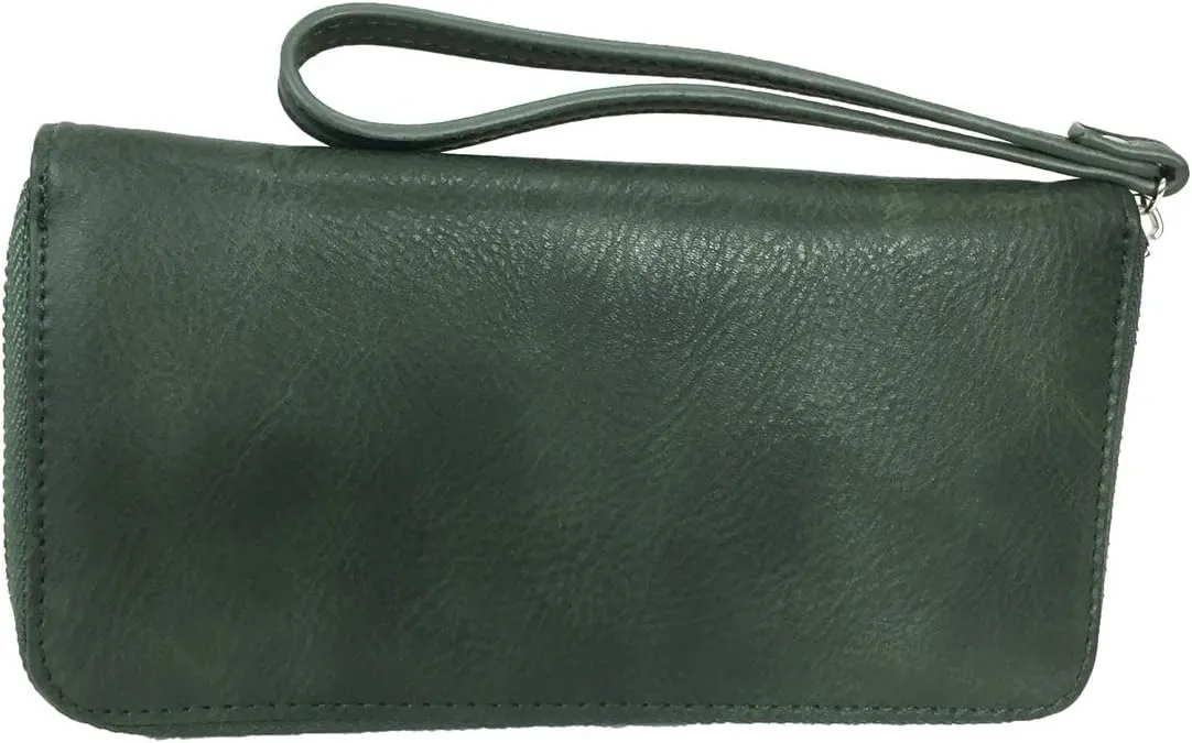 Leatherette Triple Compartments Satchel Purse and Wallet Set