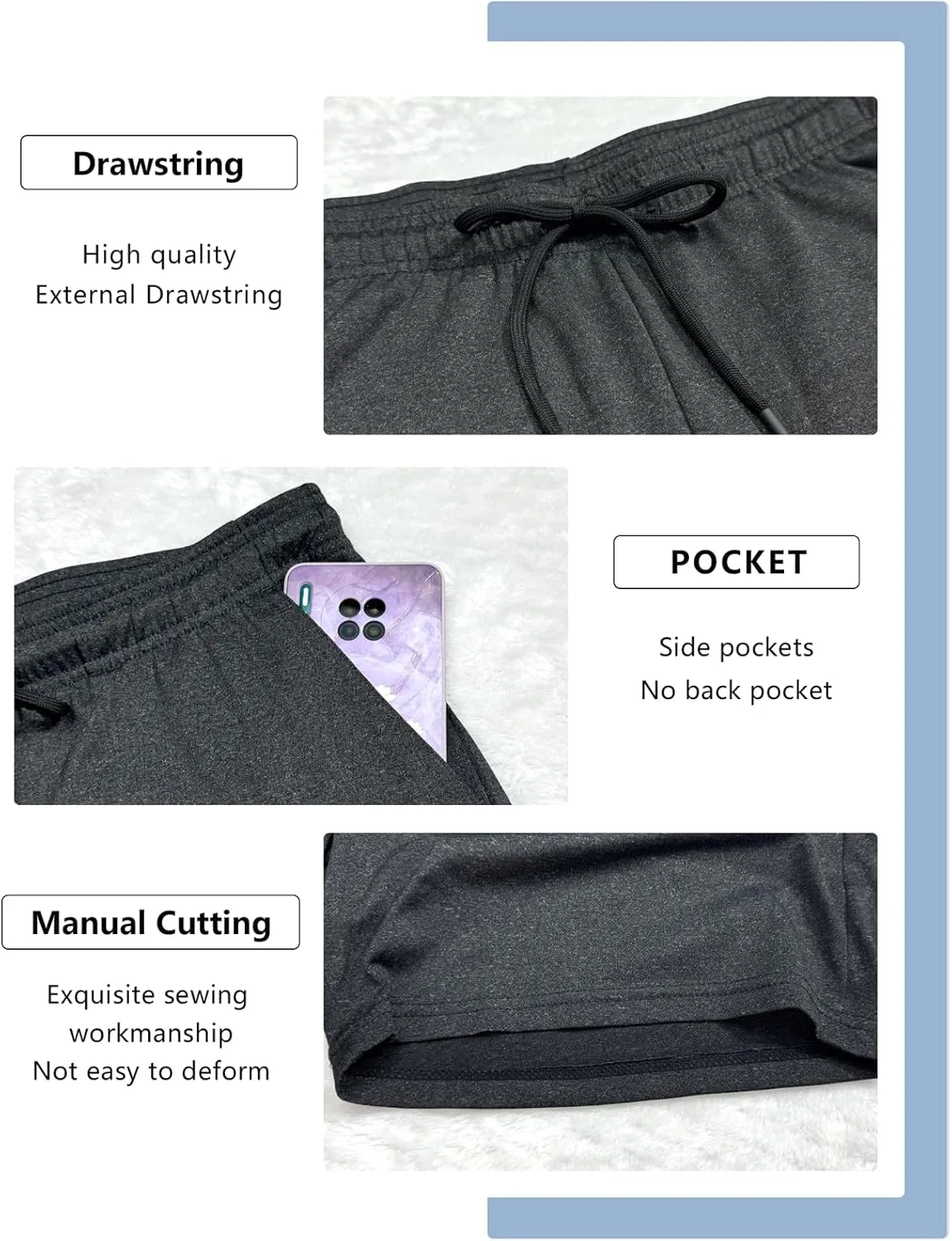 Lehmanlin Men's Bodybuilding Shorts 3/5 Inch Inseam Workout Training Muscle Short Shorts Stretch Quick Dry
