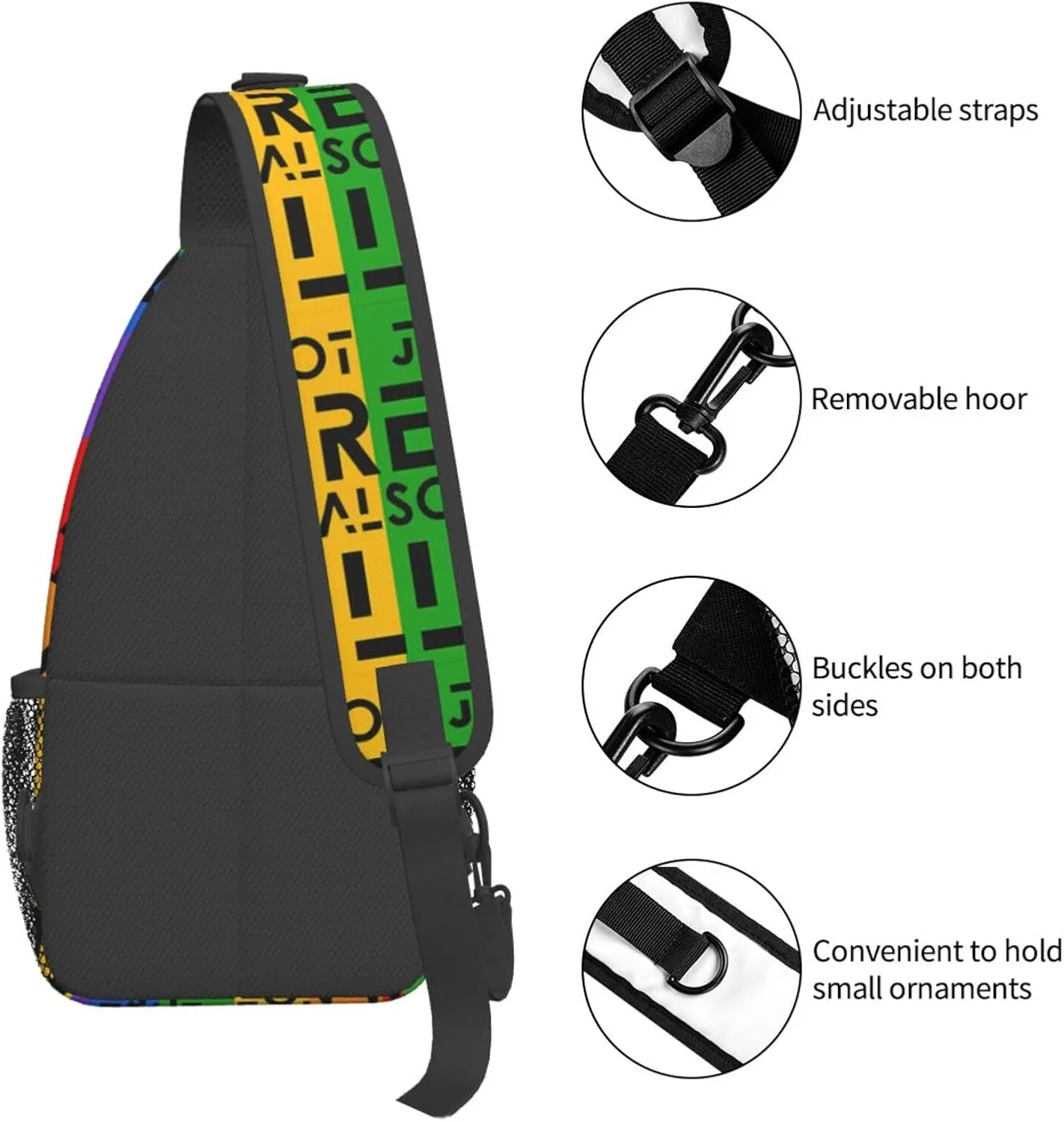 Lgbt Pride Rainbow Gay Lgbtq Parent And Ally Chest Sling Bag Crossbody Shoulder Backpack Bag Gym Cycling Daypack Travel Hiking Cross Bag