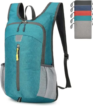 Lightweight Hiking Backpack 20L Foldable Small Travel Hiking Daypack Camping Backpack Water Resistant Packable Outdoor Cycling Back Pack Sports Shoulder Bag for Women Men (Teal)