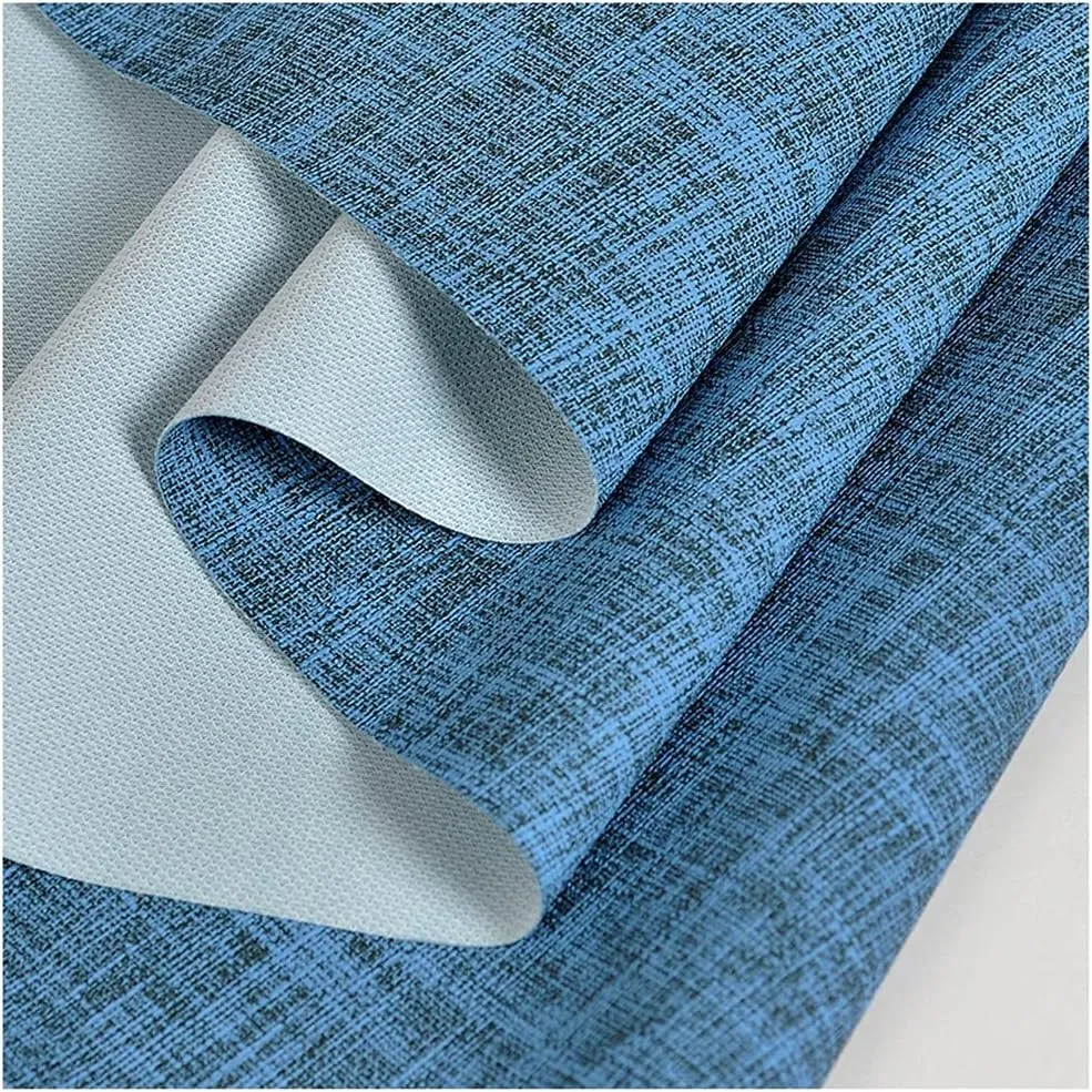 Linen-Look Faux Leather for Bows Earrings Handbag Wallet Sewing Craft Making, Repair Decorate Chair Sofa(Blue-Green,1.38X1m)