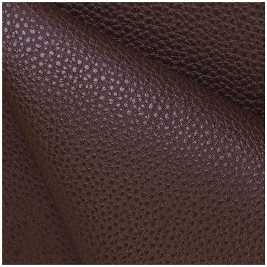 Litchi Texture PU Fabric Leather 39.4x55 Inch（100x140 cm 1.0mm Thick Faux Synthetic Leather Material for Upholstery Crafts, DIY Sewings, Sofa, Handbag, Earrings, Hair Bows Decorations(Dark Brown,1.4X