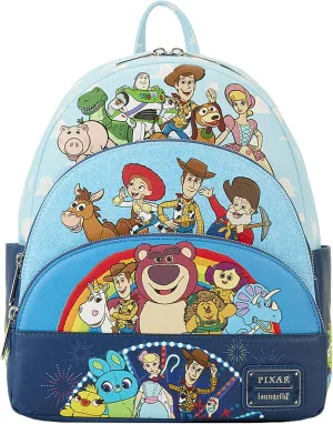 Loungefly Pixar Toy Story Movie Collab Triple Pocket Mini Backpack Bags Standard