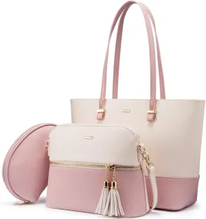 LOVEVOOK Handbags for Women Shoulder Bags Tote Satchel Hobo 3pcs Purse Set