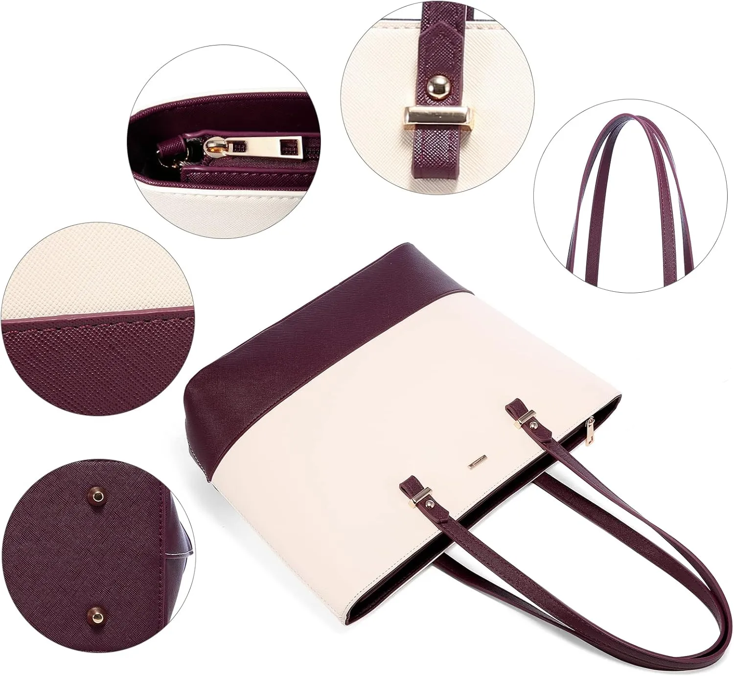 LOVEVOOK Handbags for Women Shoulder Bags Tote Satchel Hobo 3pcs Purse Set
