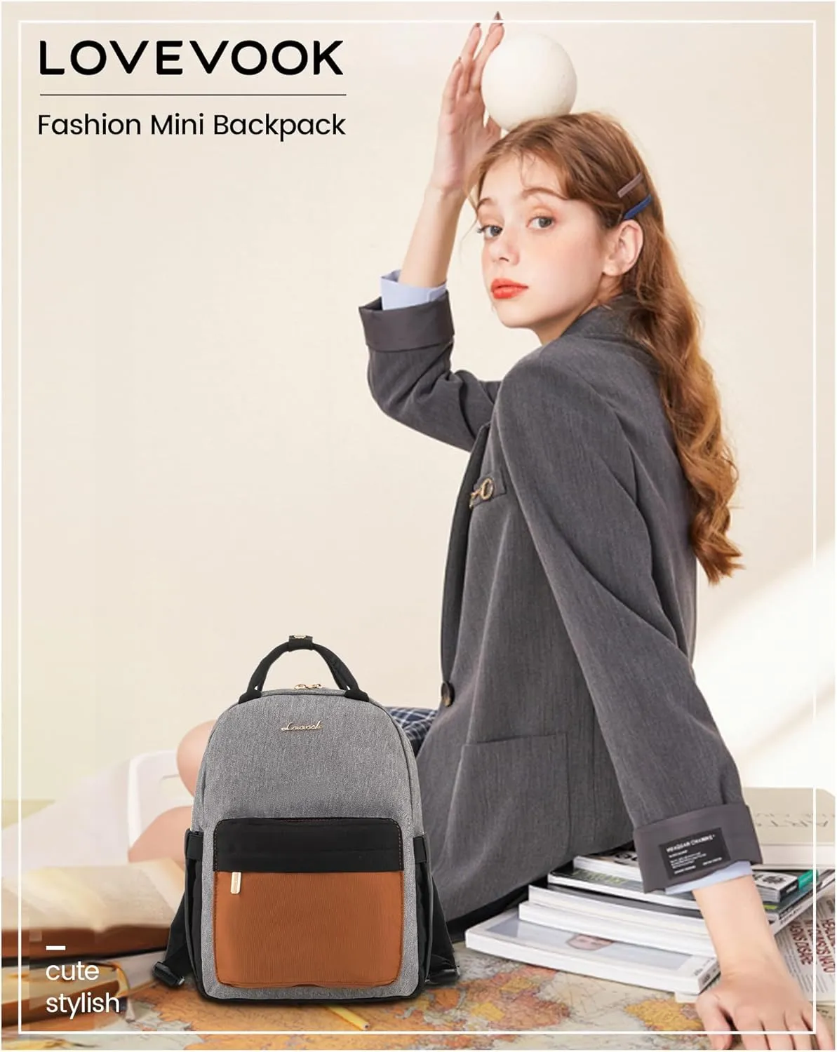LOVEVOOK Mini Backpack Purse for Women Cute Small Backpack, Light Weight Fashion Daypack for Work Travel Daily Backpack