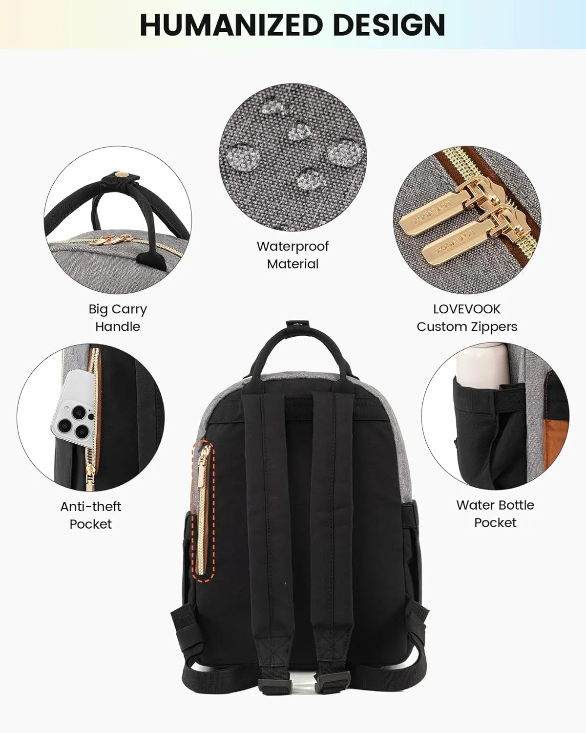 LOVEVOOK Mini Backpack Purse for Women Cute Small Backpack, Light Weight Fashion Daypack for Work Travel Daily Backpack