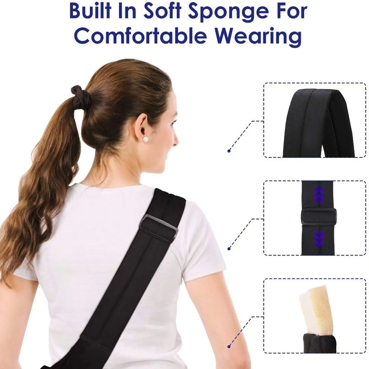 Lukovee Pet Sling, Hand Free Dog Sling Carrier Adjustable Padded Strap Tote Bag Breathable Cotton Shoulder Bag Front Pocket Safety Belt Carrying Small Dog Cat Puppy Machine Washable (BN, S)