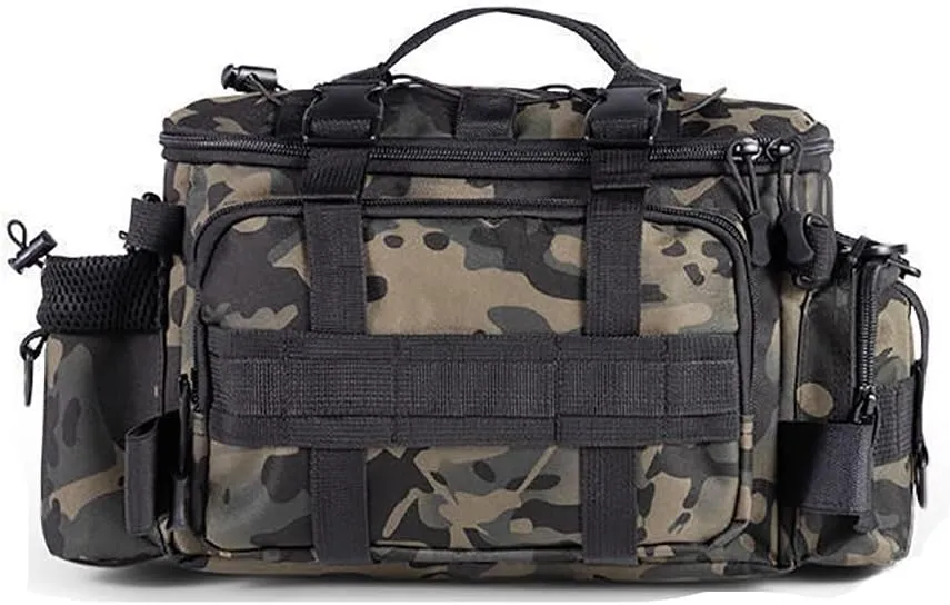 Lure Fishing Crossbody Waist Bag - Multi - Pocket Organizer for Outdoor Angling (Gray)