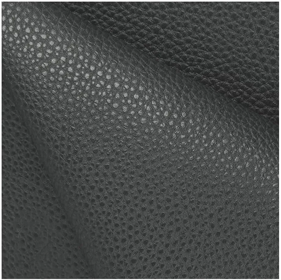 Lychee Grain PU Fabric Leather 1.0mm Thick Faux Synthetic Material for Upholstery Crafts, DIY Sewings, Sofa, Handbag(Dark Grey,1.4x5m)