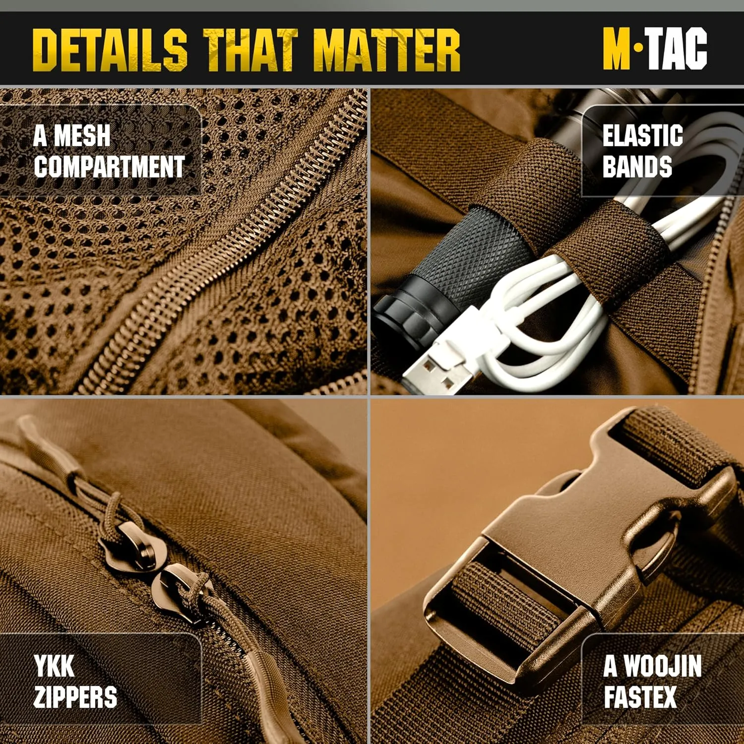 M-Tac Tactical Fanny Pack for Men - Large Companion Waist Bag - Coyote Cross Body Belt Bag for EDC - Waist Pack