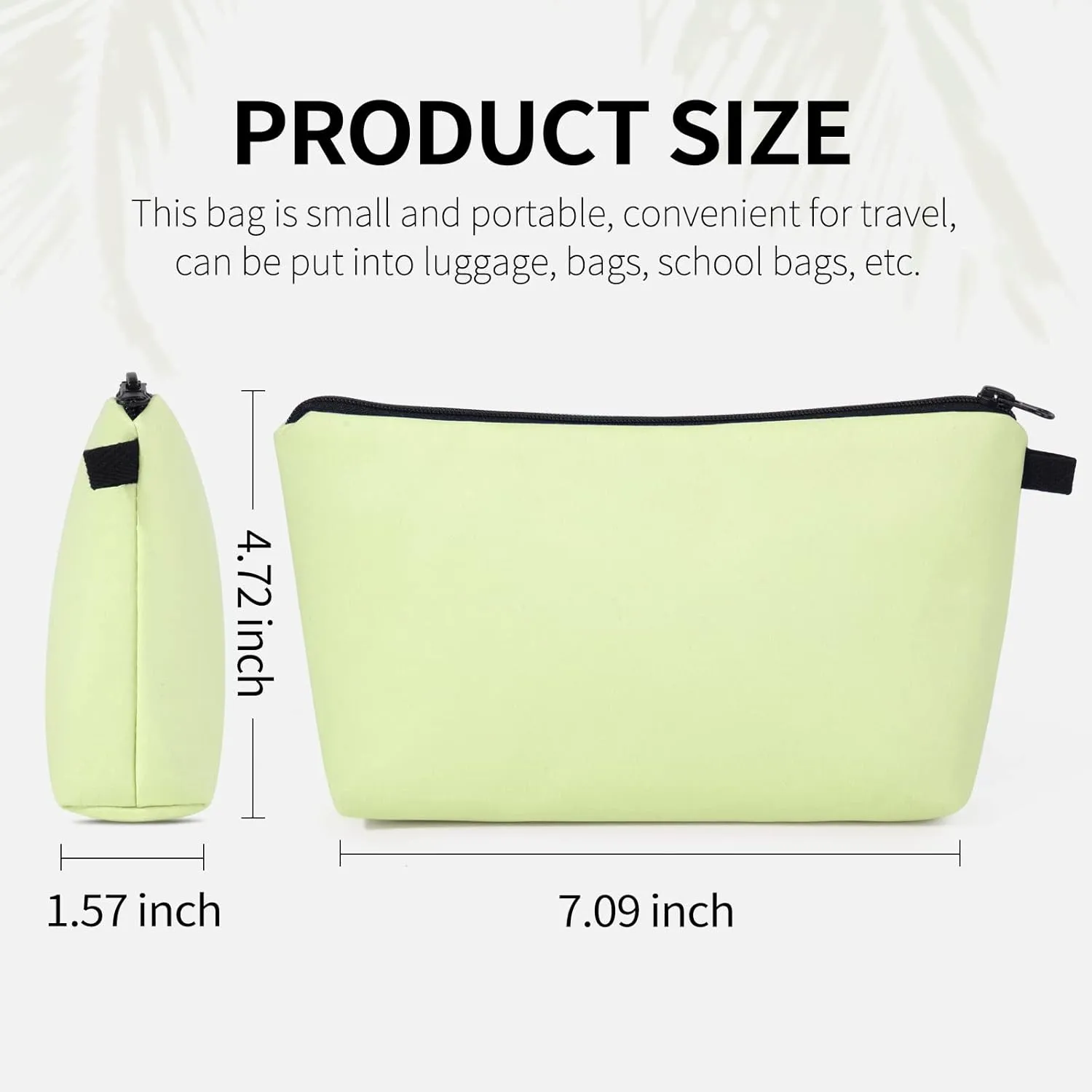 MAGEFY 5 PCS Makeup Bag Large Makeup Pouch Small Makeup Bags for Purse Travel Cosmetic bag for Women Solid Color