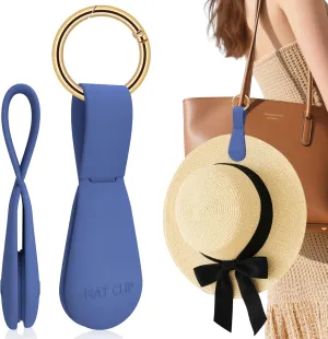 Magnetic Hat Clip for Travel - 1Pc Navy Silicone Hat Holder for Bags, Purses, Luggage & Beach Hats - Secure Hats Hook Clip for Totes, Vacation Essentials