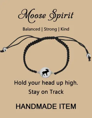 MAOFAED Moose Gift Moose Spirit Balanced Strong Kind Moose Jewelry Inspirational Gift Moose Lover Gift