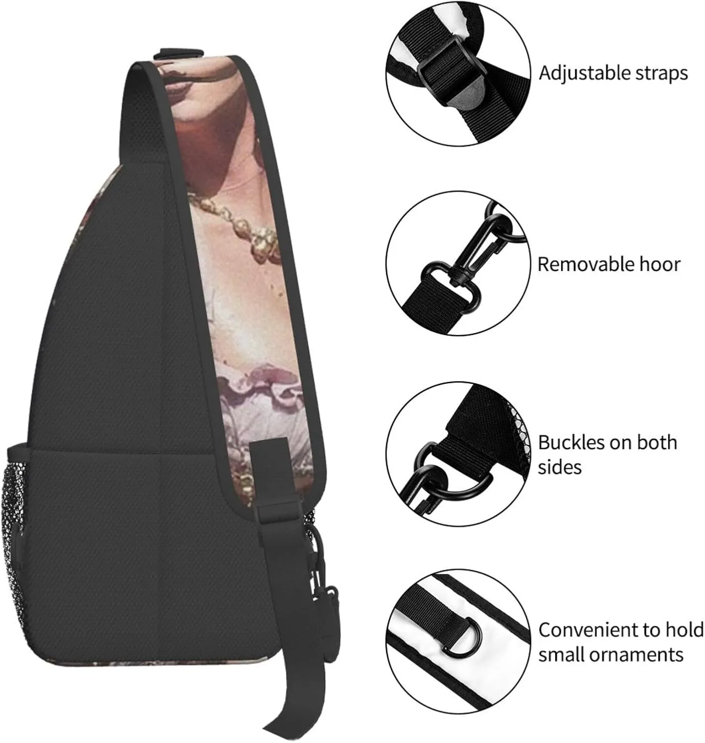 Mela-nie Martinez Crossbody Sling Backpack Sling Bag Multipurpose Travel Hiking Chest Bag Daypack One Size