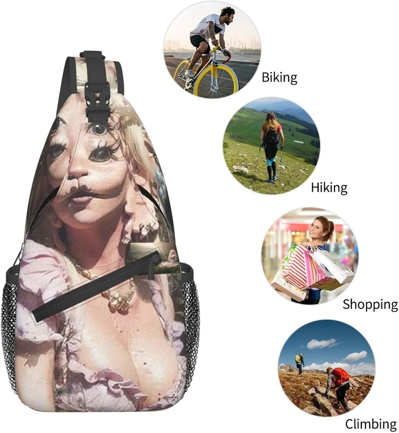 Mela-nie Martinez Crossbody Sling Backpack Sling Bag Multipurpose Travel Hiking Chest Bag Daypack One Size