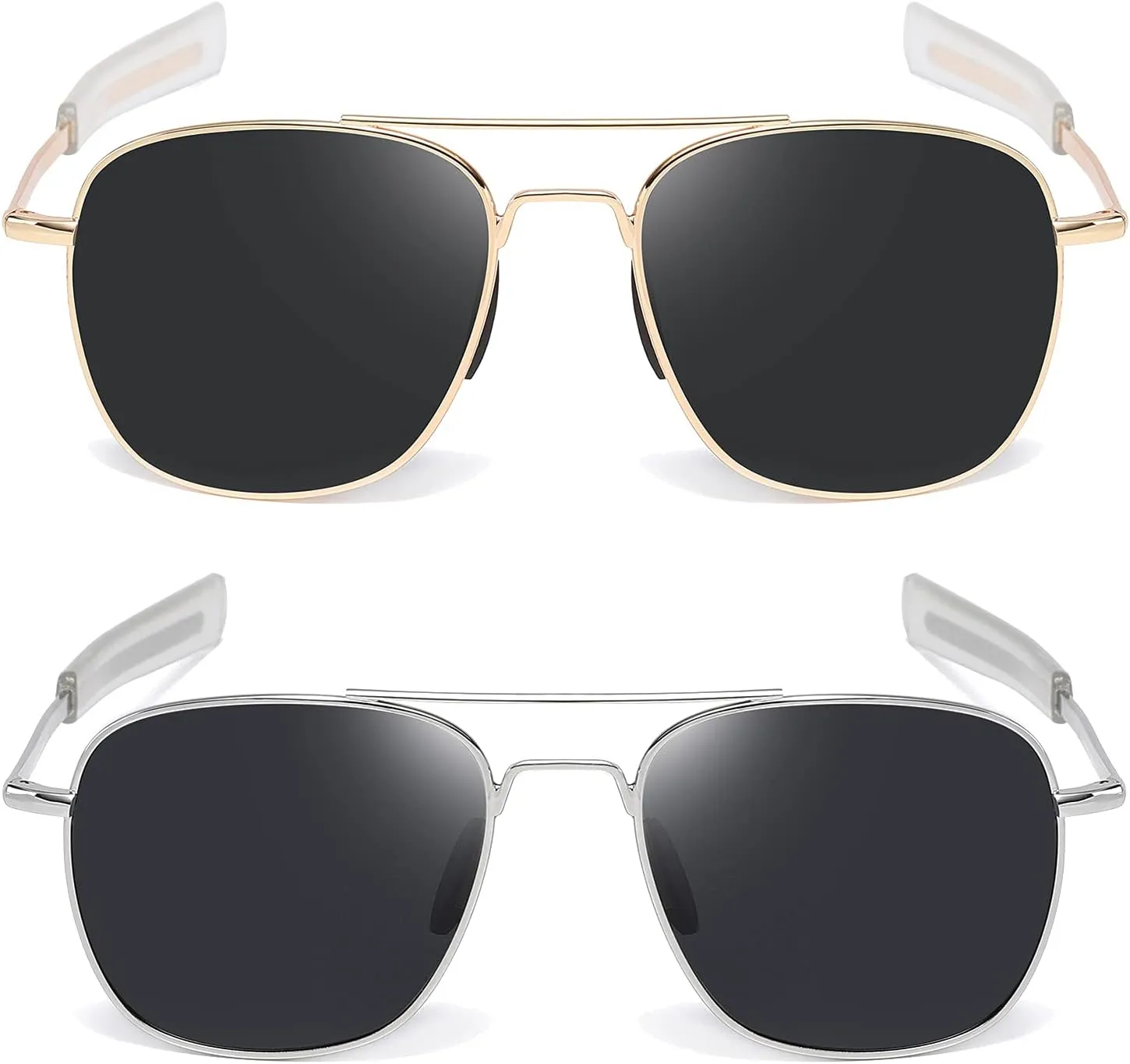 Men's Aviator Sunglasses American Army Military Pilot Polarized Sunglasses Bayonet Temples
